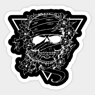 SKULL ROSE Sticker